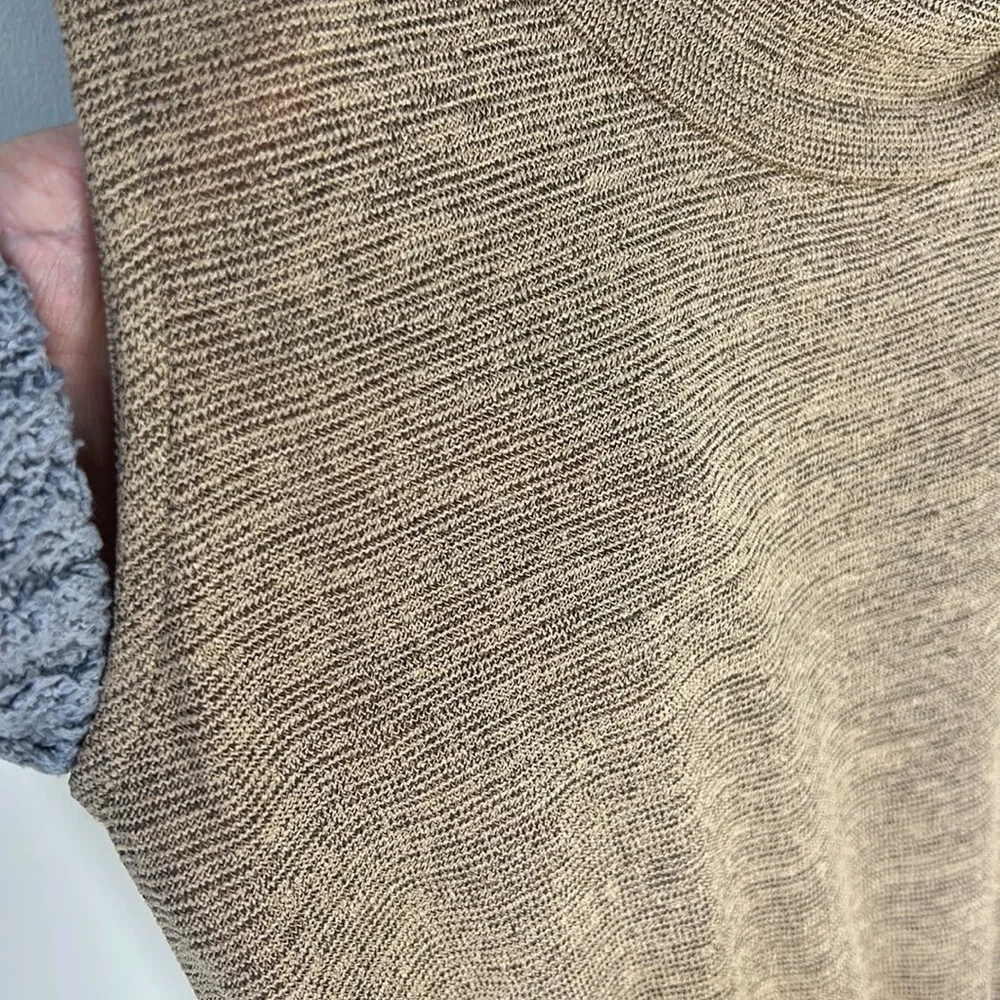 SOFT SURROUNDINGS Kerry Cowl Neck Sleeveless Knit Dress Tan Size Medium